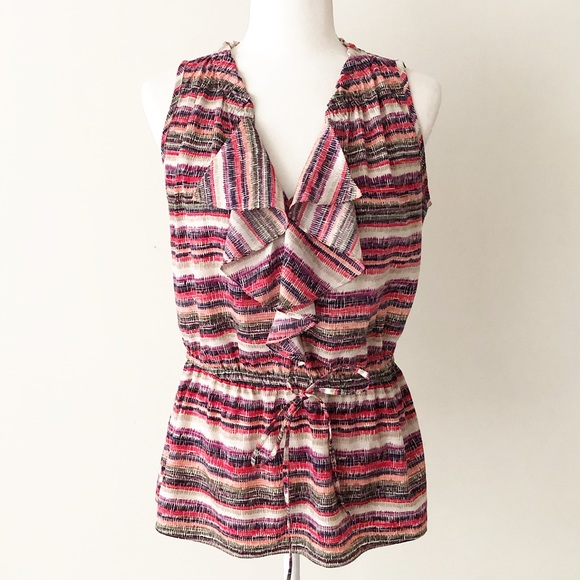 Banana Republic Factory Tops - Banana Republic Factory | Printed Ruffle Blouse